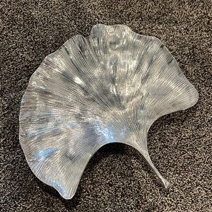 Silver, never used Mariposa leaf tray.